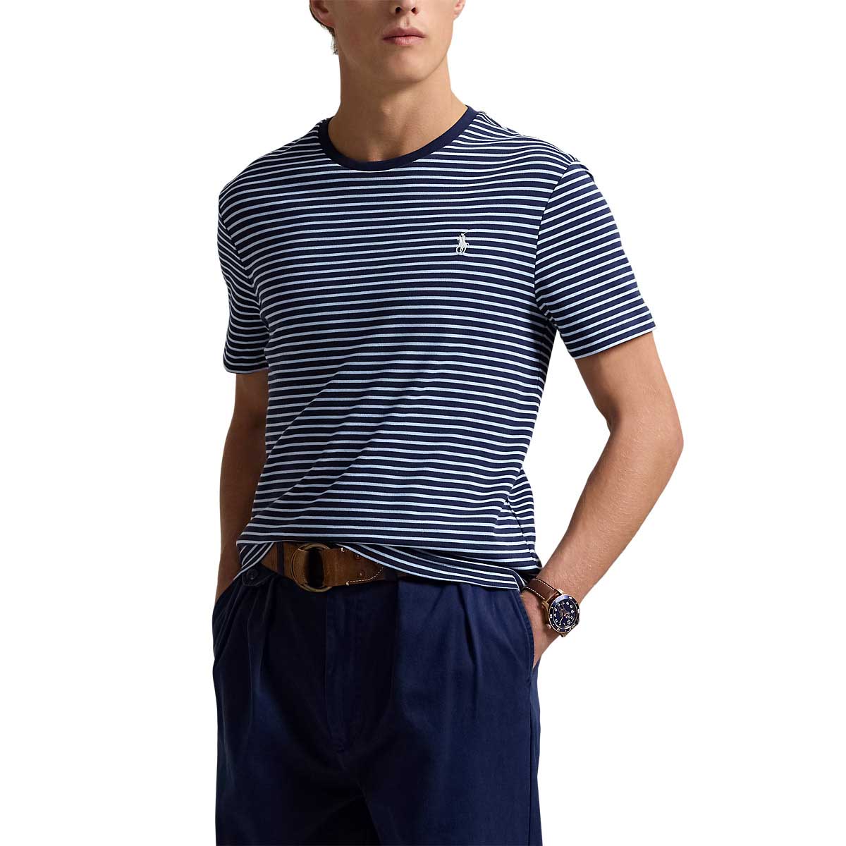 Polo Ralph Lauren Custom Slim Striped Soft Cotton T-Shirt